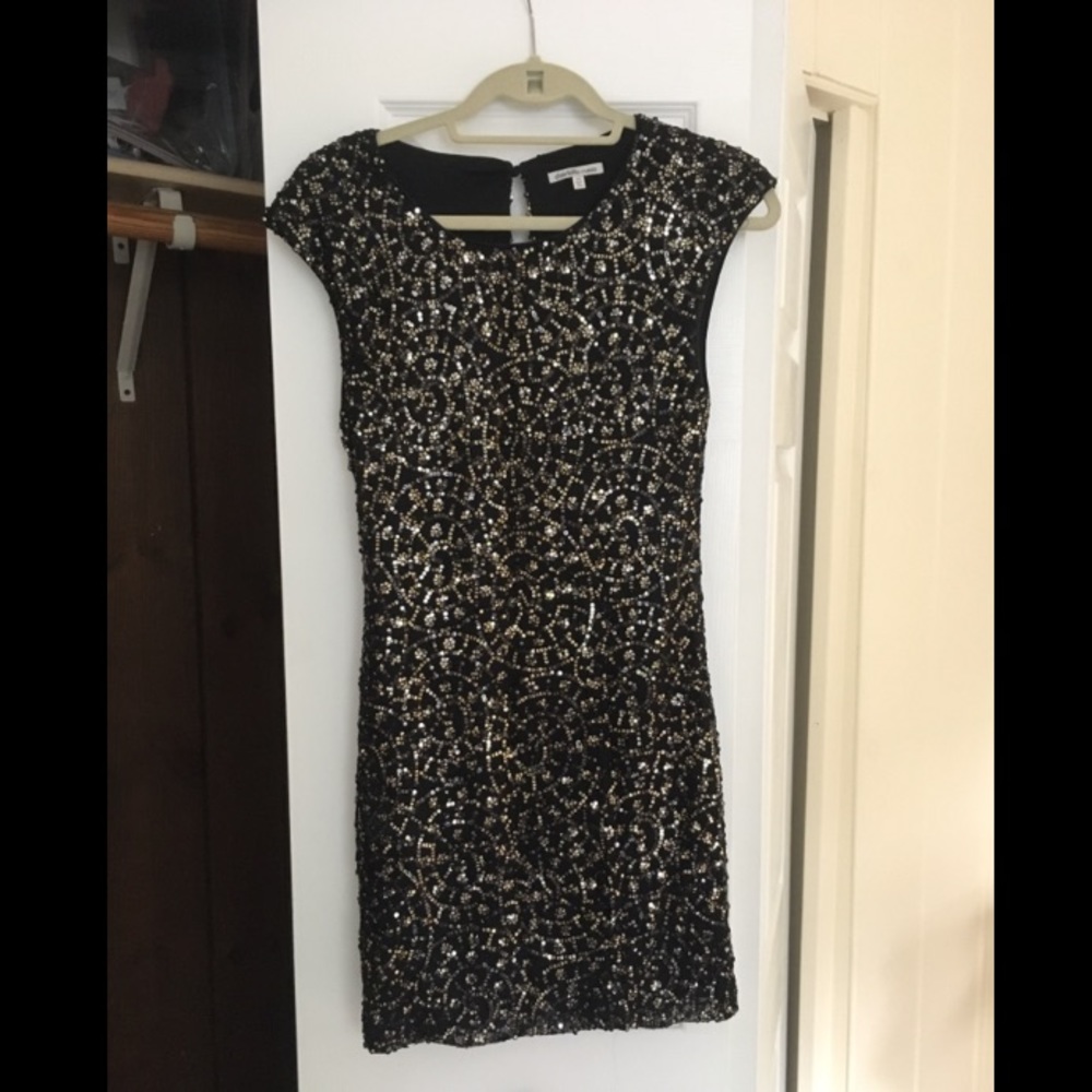 Black Sequined Dress Size M